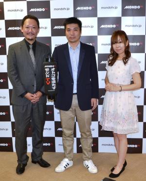 スペシャル番組に出演する左から村上、藤田氏、魚谷