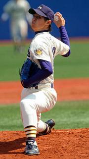 上武大戦で８回無失点と好投した明大・野村