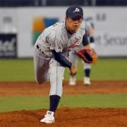 好投する早大・斎藤（撮影・前田祐輔）