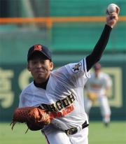 鳥取西を相手に10奪三振の力投を見せた木更津総合・田中