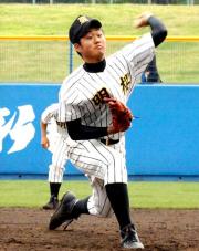 能代商戦で７回参考の完全試合を達成した明桜・和田