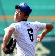 最速153キロをマークした明豊・今宮(撮影・倉掛優一)