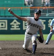 7回1失点の好投を見せた東北先発の佐藤朔弥(撮影・倉掛優一)
