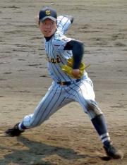 自己最速150キロを記録した東海大相模・一二三