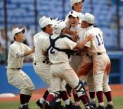 甲子園出場を決め喜ぶ早実ナイン(撮影・柴田隆二)