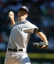 現役引退を表明したヤンキースのマイク・ムシーナ投手(AP=共同)