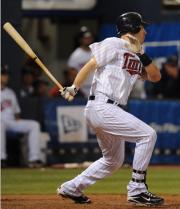 イチローを抜き首位打者に立ったツインズのマウアー（撮影・菅敏）