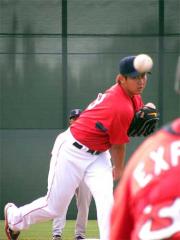 マイナー紅白戦で格の違いを見せたレッドソックス松坂（撮影・山内崇章）