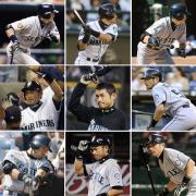 イチローの01年から09年の200安打達成時(共同)