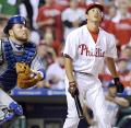 フィリーズ先勝も田口はバント失敗を反省 - ＭＬＢプレーオフ