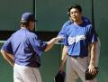 斎藤、復帰目指しブルペンで40球 - ＭＬＢプレーオフ