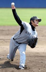 2軍中日戦に先発登板した久保田(撮影・桜井希望)