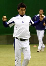 ７日のヤクルト戦での登板が予想される中田（撮影・福岡吉央）