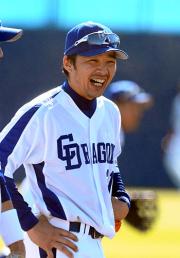 立浪の背番号を継承する森野(撮影・清水貴仁)