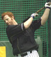 1番中堅手でスタメン出場する事となったマートン(撮影・宮崎幸一)