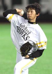 キャッチボールを行う巽（撮影・藤尾明華）