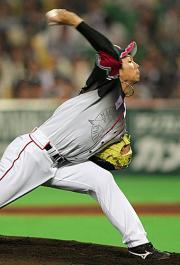 プロ初先発で初勝利を挙げたロッテ唐川(撮影・進尚幸)