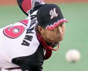 １０代最後の日を勝利で飾れなかったロッテ先発の唐川（撮影・中島郁夫）