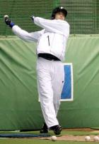 打撃練習を行う日本ハム大谷(撮影・井上学)