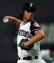 【日本ハム-西武】力投する日本ハム先発ダルビッシュ(撮影・黒川智章)