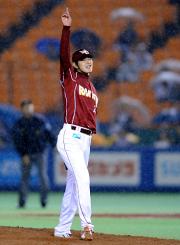 【ロッテ－楽天】マウンド上の楽天岩隈（撮影・為田聡史）