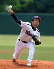 【ヤクルト－西武】力投するヤクルト先発の由規（撮影・栗山尚久）