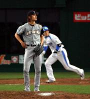 【西武－日本ハム】サヨナラ打を浴びたダルビッシュ（撮影・野上伸悟）