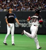 【日本ハム対ロッテ】満塁弾を浴びたダルビッシュ(撮影・黒川智章)