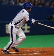 中日立浪は７回、代打で登場し左中間へ適時打を放つ