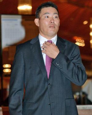 ７日、チャリティーゴルフに姿を見せた福留