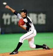 【日本ハム-ロッテ】力投する日本ハム先発の多田野(撮影・長島一浩)