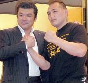 吉田秀彦引退興行で、6年ぶりにリング復帰するエンセン井上(右)