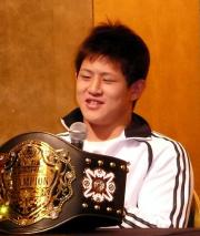 Ｋ―１甲子園優勝の喜びを語るＨＩＲＯＹＡ（撮影・浜本卓也）