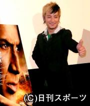 米映画のＰＲイベントに参加した上地雄輔