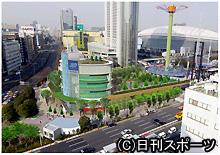 東京ドームシティに来年３月オープンするＪＣＢホールの完成予想図