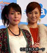 グランプリの峰香代子さん（左）と島谷ひとみ（撮影・木下淳）