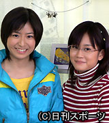「栞と紙魚子の－」に主演する南沢奈央（左）と前田敦子（撮影・小谷野俊哉）