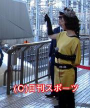 新幹線が大好きという上戸彩(撮影・柴田寛人)
