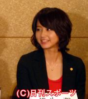 制作発表に参加した堀北真希(撮影・近藤由美子)