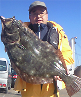 鹿島沖では6キロ超の大物ヒラメも釣れている