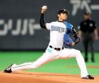 日本ハム対ヤクルト 日本ハム先発の大谷(撮影・黒川智章)