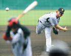 カーブで鳥谷から三振を奪うボイヤー（撮影・上田博志）