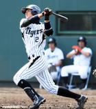 関西独立リーグ選抜との育成試合で本塁打を放つ北條(撮影・河南真一)