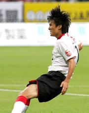 【札幌-浦和】前半27分、浦和達也はゴールを決める(撮影・浅見桂子)