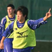 ミニゲームでハツラツとした動きを見せるＣ大阪香川（撮影・築山幸雄）