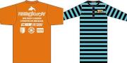 新潟のＴシャツ（左）と川崎Ｆのパジャマ