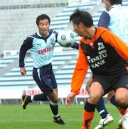 清水との練習試合に出場した中山は1ゴール、1アシストの活躍を見せた