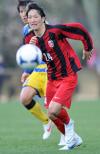 全南との練習試合で、ボールを追う浦和FW原口(撮影・多田篤)