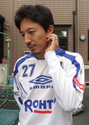 チームに合流したＧ大阪橋本（撮影・奈島宏樹）