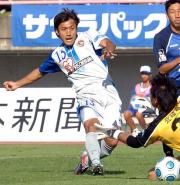 １０月４日の富山戦で決勝ゴールを奪ったＦＷ中島